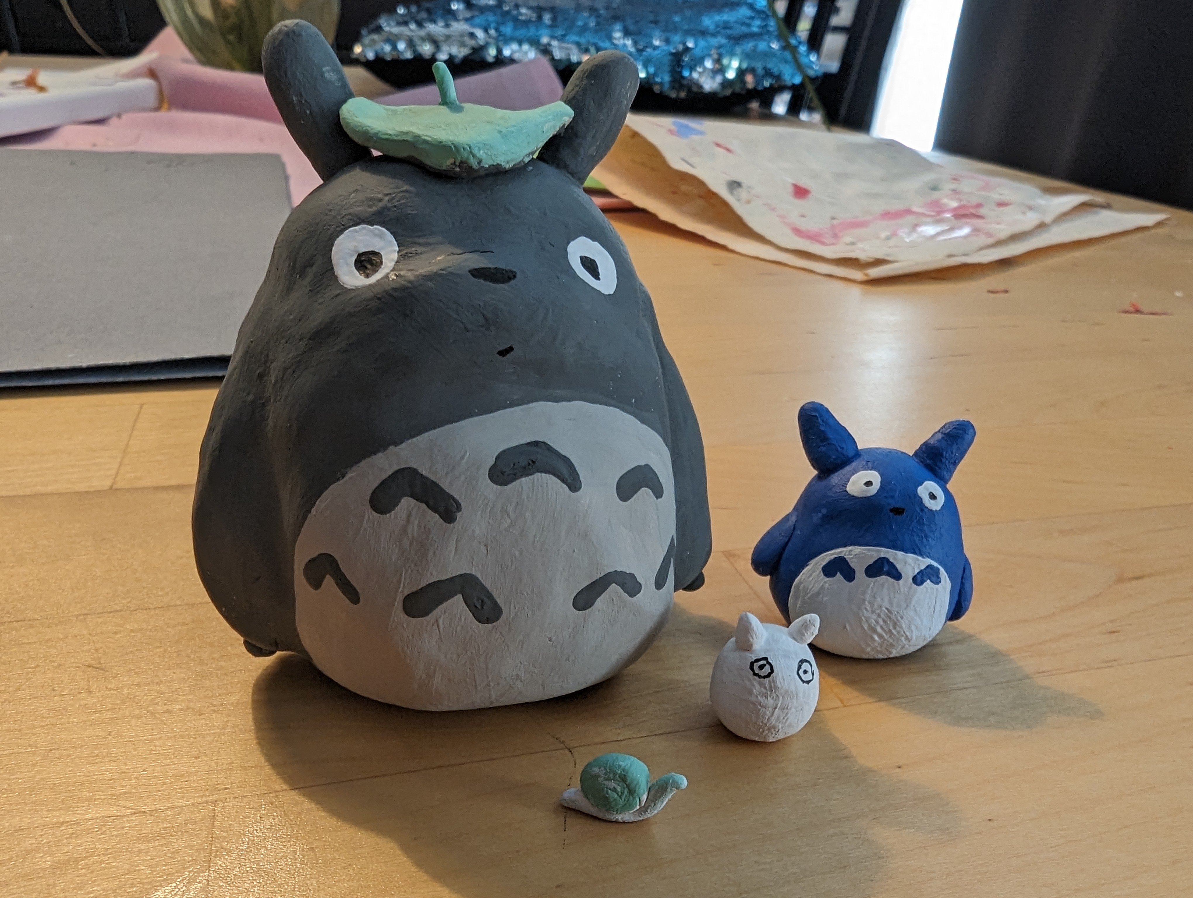 Hand made clay Totoro